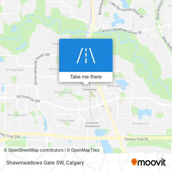 Shawmeadows Gate SW map