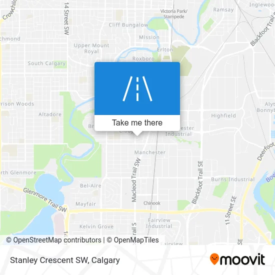Stanley Crescent SW map
