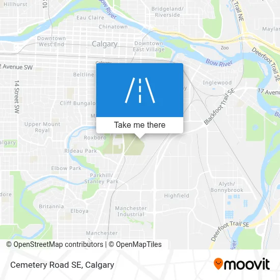 Cemetery Road SE map