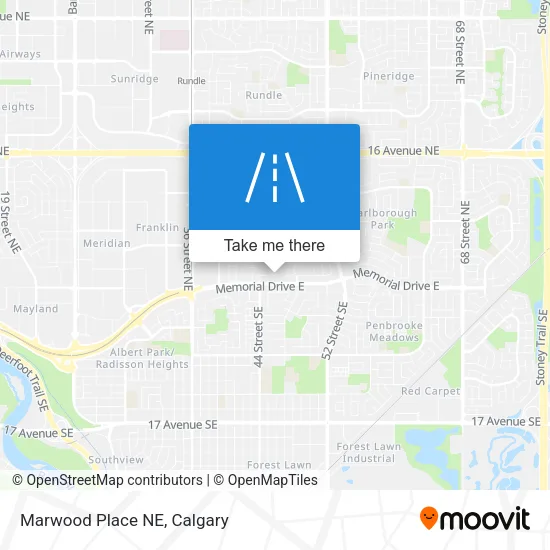 Marwood Place NE map