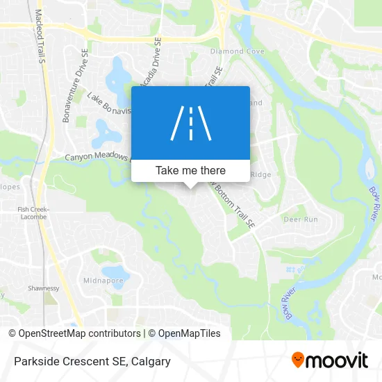 Parkside Crescent SE map