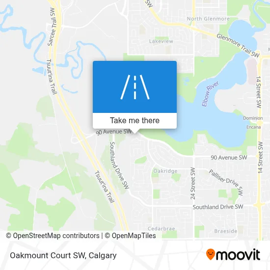 Oakmount Court SW map
