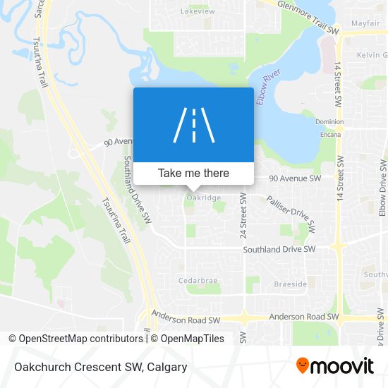 Oakchurch Crescent SW map