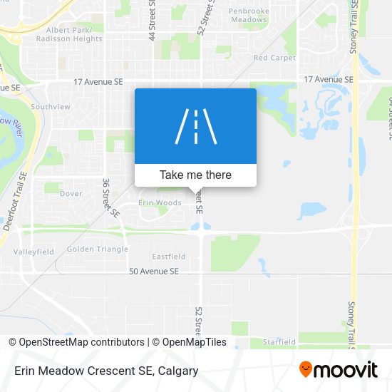 Erin Meadow Crescent SE map