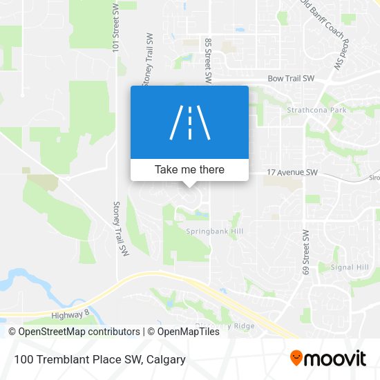 100 Tremblant Place SW map