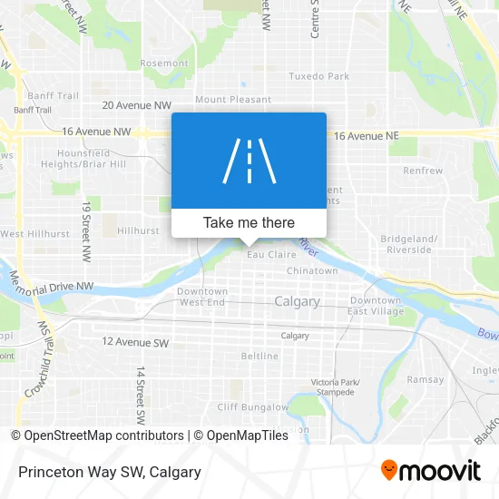 Princeton Way SW map