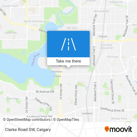 Clarke Road SW map