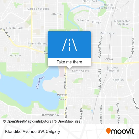 Klondike Avenue SW map