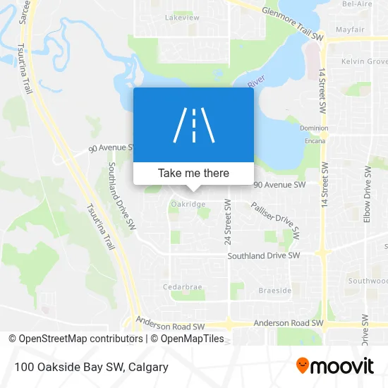 100 Oakside Bay SW map