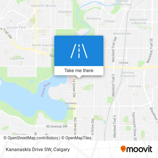 Kananaskis Drive SW map