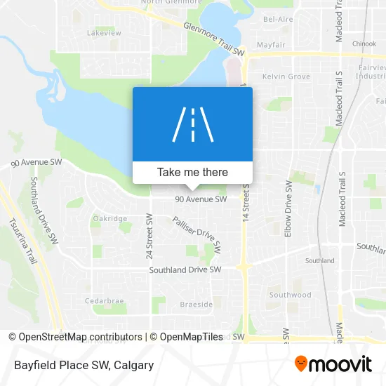 Bayfield Place SW map