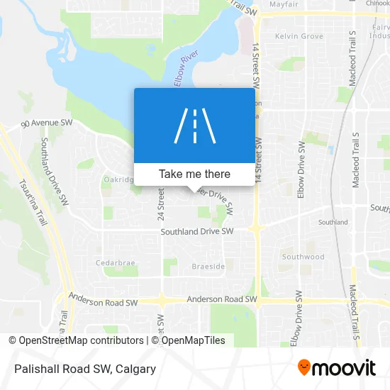 Palishall Road SW map