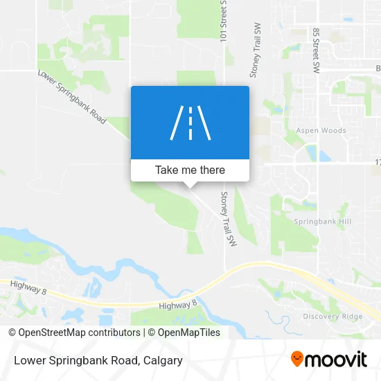 Lower Springbank Road map
