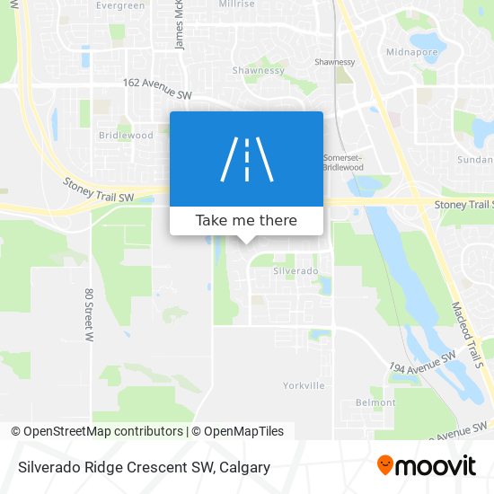 Silverado Ridge Crescent SW map