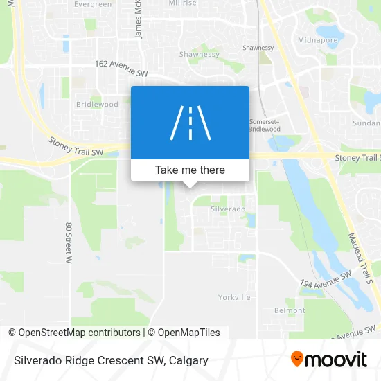 Silverado Ridge Crescent SW map