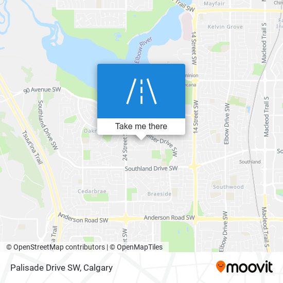 Palisade Drive SW map