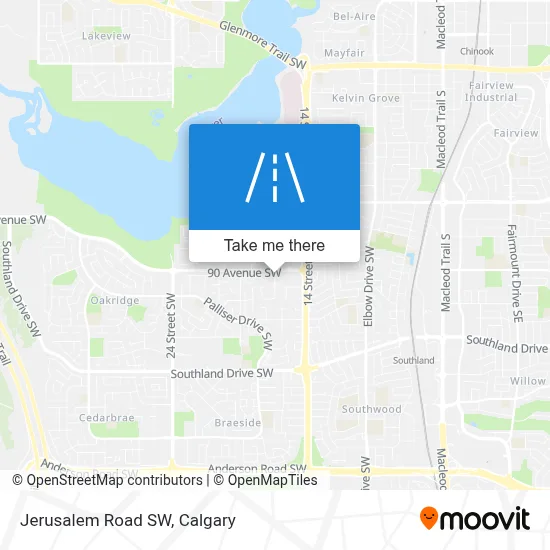 Jerusalem Road SW map