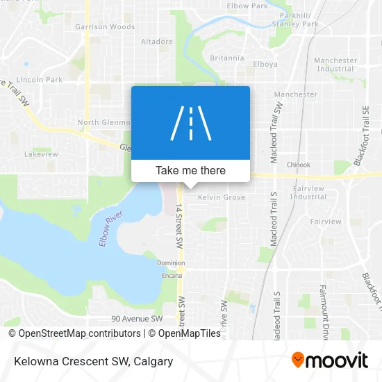 Kelowna Crescent SW map