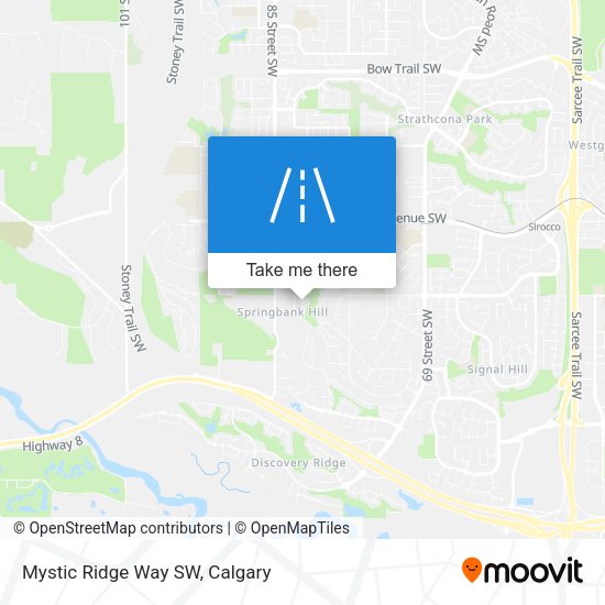 Mystic Ridge Way SW map