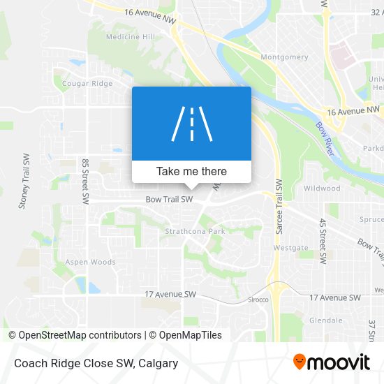 Coach Ridge Close SW map