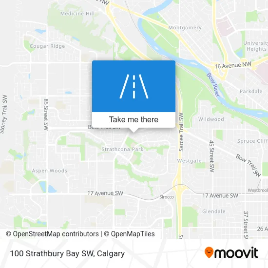 100 Strathbury Bay SW map