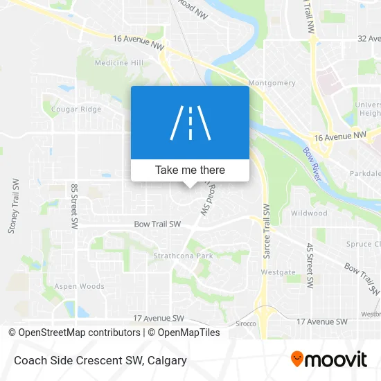 Coach Side Crescent SW map