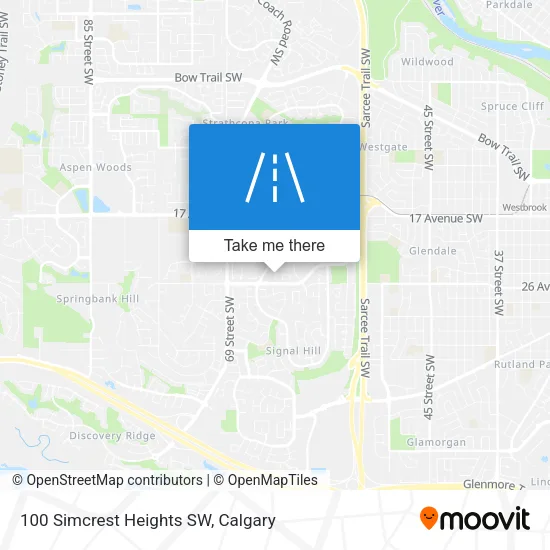 100 Simcrest Heights SW map