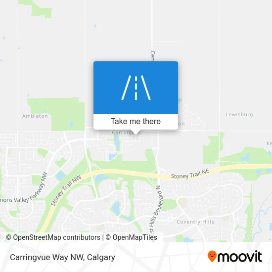 Carringvue Way NW map