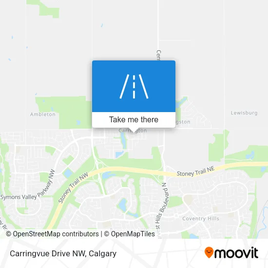 Carringvue Drive NW map