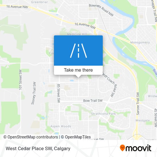 West Cedar Place SW map