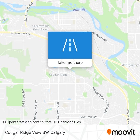 Cougar Ridge View SW map