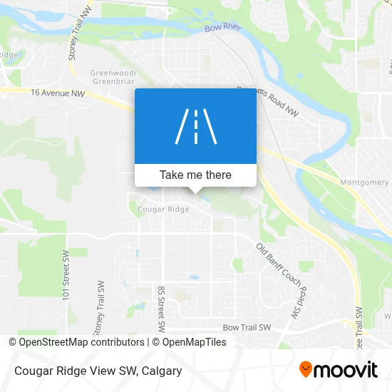 Cougar Ridge View SW map