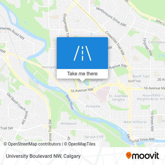 University Boulevard NW map