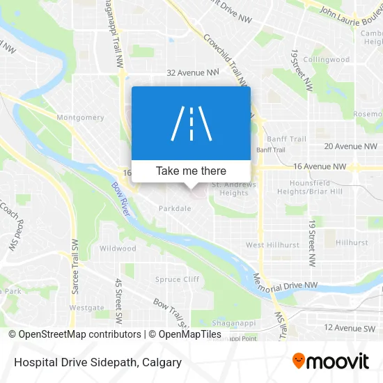 Hospital Drive Sidepath map