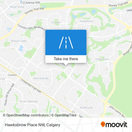 Hawksbrow Place NW map