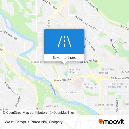 West Campus Place NW map