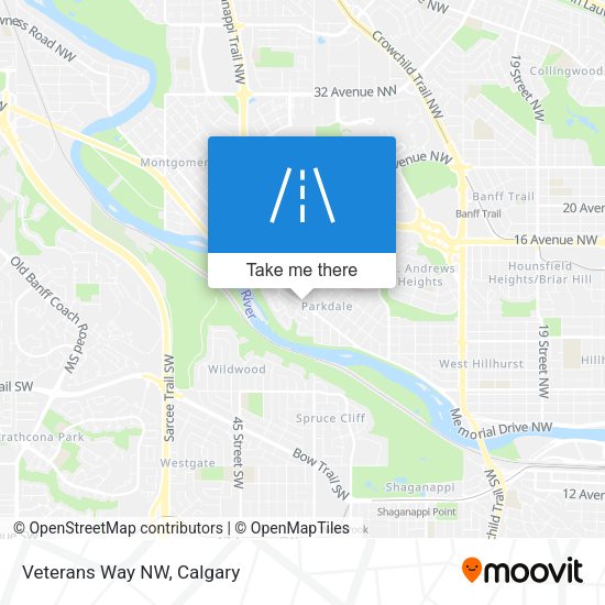 Veterans Way NW map