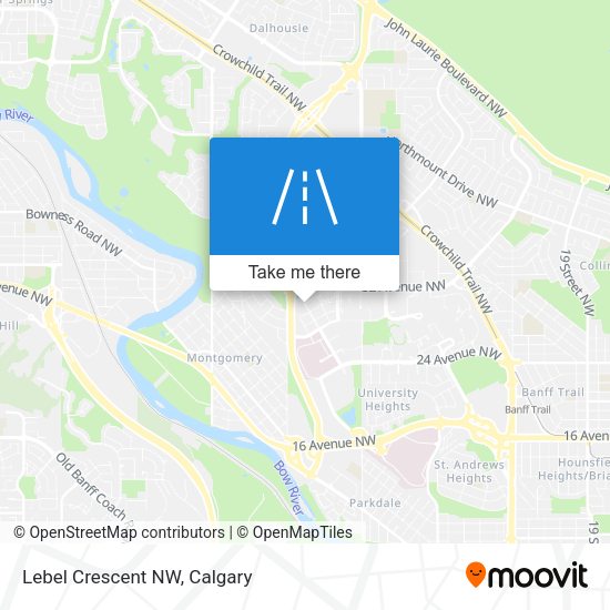 Lebel Crescent NW map