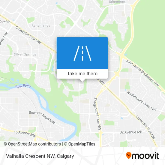 Valhalla Crescent NW map