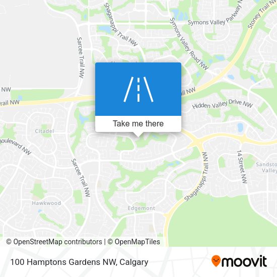 100 Hamptons Gardens NW map