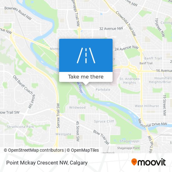 Point Mckay Crescent NW map