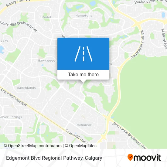 Edgemont Blvd Regional Pathway map