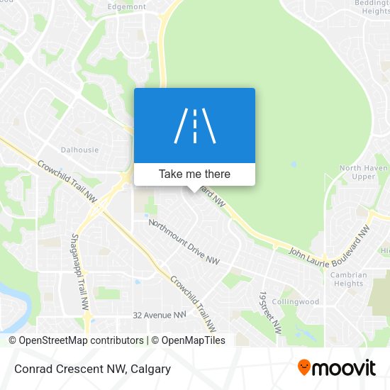 Conrad Crescent NW map
