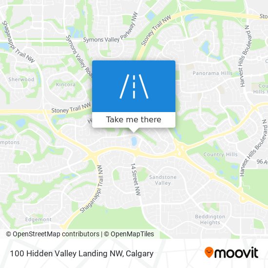 100 Hidden Valley Landing NW map