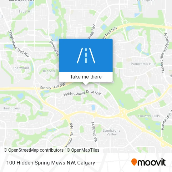 100 Hidden Spring Mews NW map