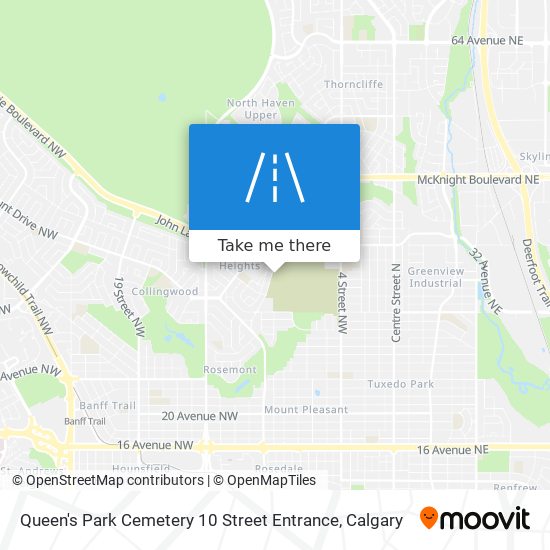 Queen's Park Cemetery 10 Street Entrance plan