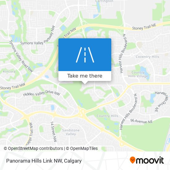 Panorama Hills Link NW map