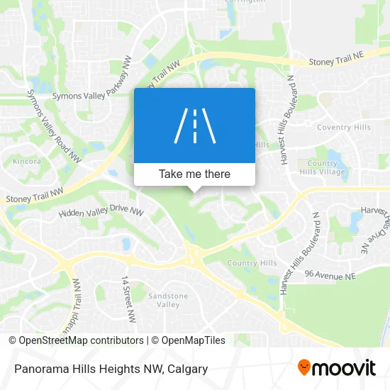 Panorama Hills Heights NW map