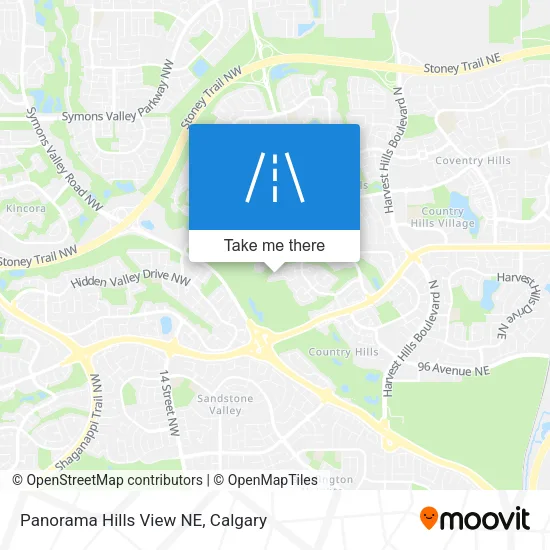 Panorama Hills View NE map