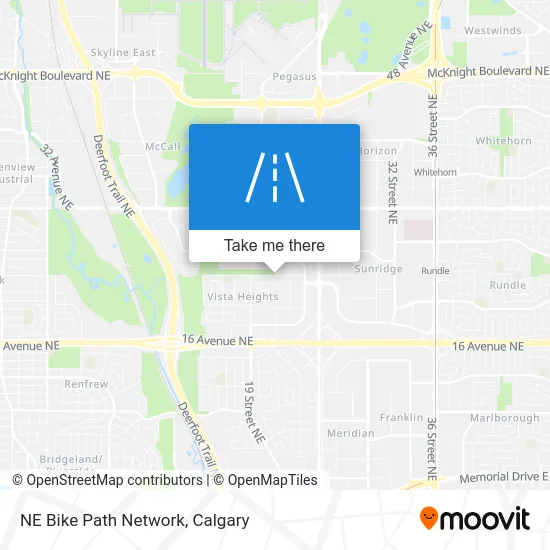 NE Bike Path Network map